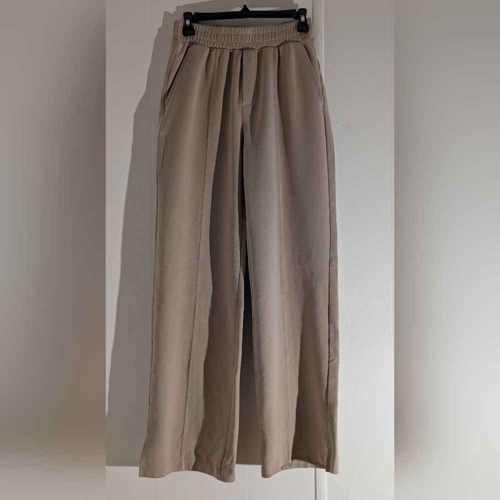 Old Navy Women's Tan Wide Leg Pants High Rise Size Small Tall
